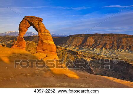 Natural arch in a canyon, Delicate Arch, Arches National Park, Utah, USA View Large Photo Image Stock Image - Natural arch in a canyon, Delicate Arch, Arches National Park, Utah, USA. Fotosearch
