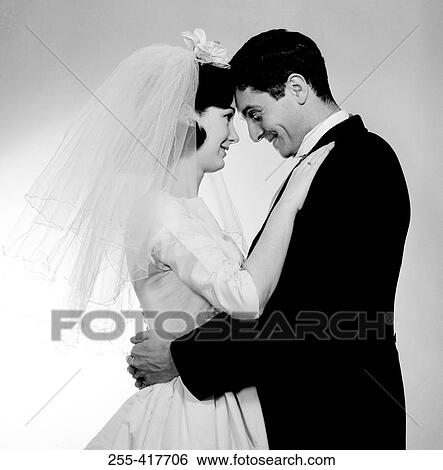 Stock Photograph - Newly married couple portrait. Fotosearch