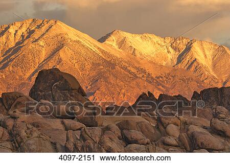 Stock Image - Panoramic view of mountains, Californian Sierra Nevada, California, USA. Fotosearch