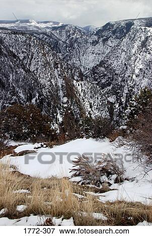 Panoramic view of snow covered mountains, Colorado, USA View Large Photo Image Stock Photo - Panoramic view of snow covered mountains, Colorado, USA. Fotosearch