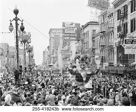 Stock Image - Parade on city street. Fotosearch