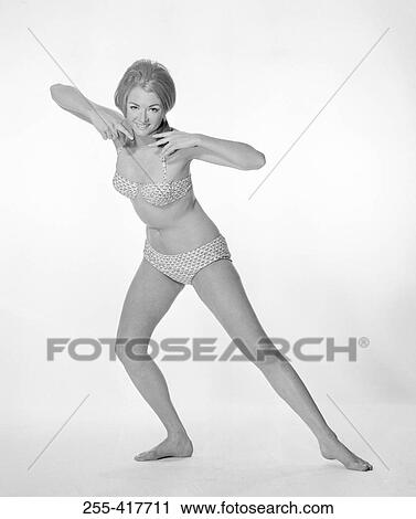 Stock Image - Pin-up girl portrait. Fotosearch
