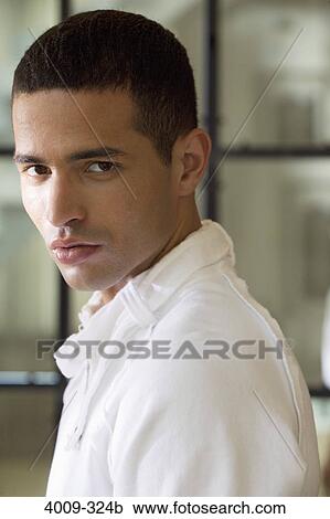 Stock Image - Portrait of a man, Manhattan, New York City, New York State, USA. Fotosearch