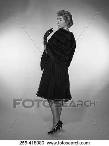 Portrait of elegant woman in fur View Large Photo Image Stock Image - Portrait of elegant woman in fur. Fotosearch
