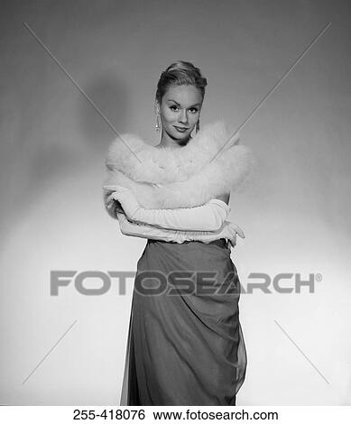 Portrait of elegant woman in fur View Large Photo Image Stock Photograph - Portrait of elegant woman in fur. Fotosearch