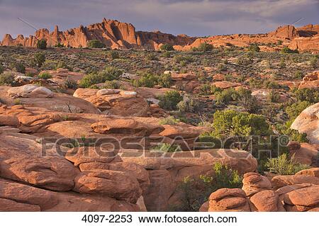 Rock formations in a canyon, Arches National Park, Utah, USA View Large Photo Image Stock Image - Rock formations in a canyon, Arches National Park, Utah, USA. Fotosearch