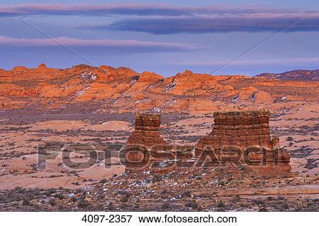 Rock formations in a canyon, Arches National Park, Utah, USA View Large Photo Image Stock Photo - Rock formations in a canyon, Arches National Park, Utah, USA. Fotosearch