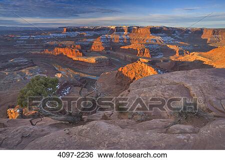 Stock Photograph - Rock formations in a canyon, Dead Horse Point State Park, Utah, USA. Fotosearch