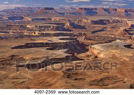 Stock Photo - Rock formations in a canyon, Green River, Canyonlands National Park, Utah, USA. Fotosearch