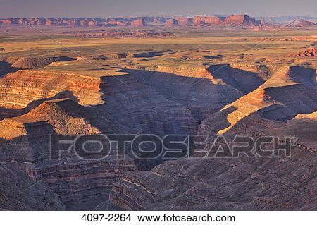 Picture - Rock formations in a canyon, San Juan River, Muley Point, Utah, USA. Fotosearch