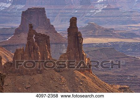 Stock Photo - Rock formations in a canyon, Washer Woman Arch, Island In The Sky, Canyonlands National Park, Utah, USA. Fotosearch