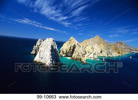 Stock Image - Rock formations in the ocean, Land's End, Cabo San Lucas, Baja California, Mexico. Fotosearch