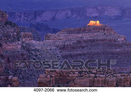 Stock Photograph - Rock formations on a landscape, South Rim, Grand Canyon National Park, Arizona, USA. Fotosearch