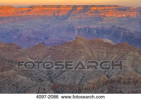 Stock Photograph - Rock formations on a landscape, South Rim, Grand Canyon National Park, Arizona, USA. Fotosearch