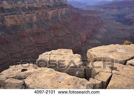 Stock Image - Rock formations, Yaki Point, South Rim, Grand Canyon National Park, Arizona, USA. Fotosearch