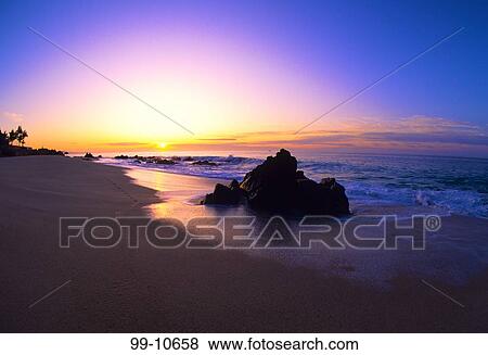Stock Photo - Rocks on the beach, Cabo San Lucas, Baja California, Mexico. Fotosearch