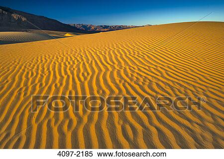 Stock Photography - Sand dunes in a desert, Mesquite Flat Dunes, Death Valley National Park, California, USA. Fotosearch