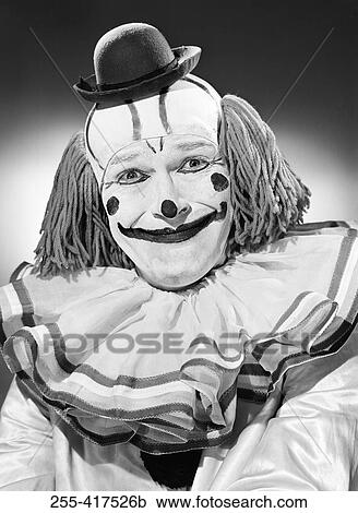 Studio portrait of clown smiling View Large Photo Image Stock Image - Studio portrait of clown smiling. Fotosearch