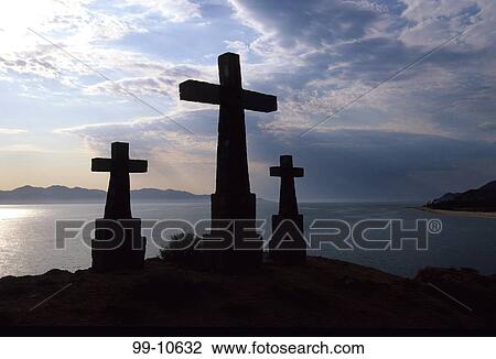 Three crosses on the coast, Rancho Las Cruces, Cabo San Lucas, Baja California, Mexico View Large Photo Image Stock Image - Three crosses on the coast, Rancho Las Cruces, Cabo San Lucas, Baja California, Mexico. Fotosearch