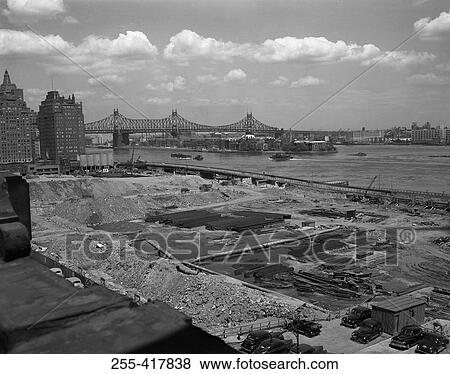 USA, New York State, New York city, view over site of United Nations building area along the East River View Large Photo Image Stock Photo - USA, New York State, New York city, view over site of United Nations building area along the East River. Fotosearch