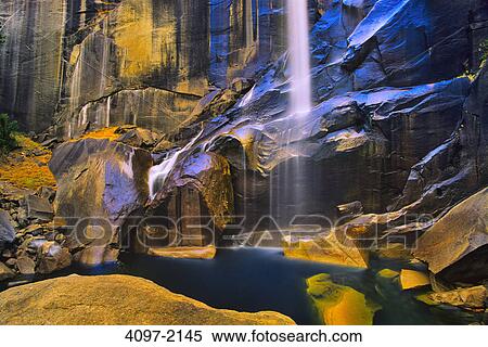 Waterfall in a forest, Vernal Falls, Yosemite National Park, California, USA View Large Photo Image Stock Photography - Waterfall in a forest, Vernal Falls, Yosemite National Park, California, USA. Fotosearch
