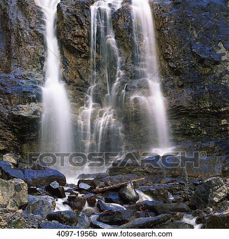 Waterfall, Tangle Falls, Jasper National Park, Alberta, Canada View Large Photo Image Stock Image - Waterfall, Tangle Falls, Jasper National Park, Alberta, Canada. Fotosearch