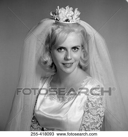 Stock Image - Woman in wedding dress. Fotosearch