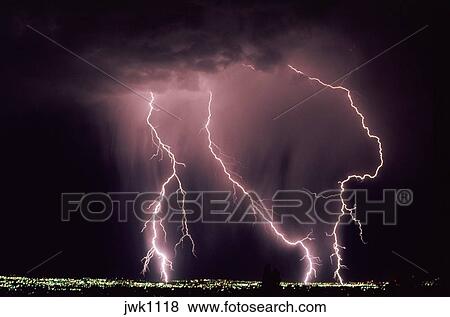 lightning salt storm lake utah fotosearch