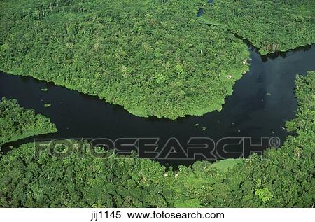 ブラジル Para 空中写真 の 川 で 住居 中に 熱帯熱帯雨林 上に Marajo 島 中に アマゾン Estuary ストックフォト 写真素材 Jij1145 Fotosearch