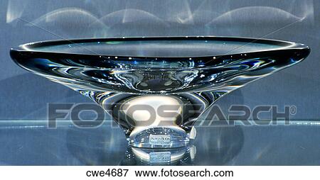 Glass Crystal Vase By Kosta Boda Of Sweden Stock Photo Cwe4687