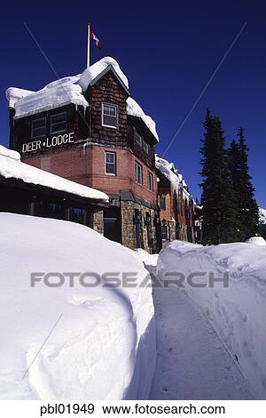 Deer Lodge Lake Louise Banff National Park B C Canada Stock