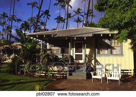 Waimea Plantation Cottages Kauai Hawaii Usa Stock Photo