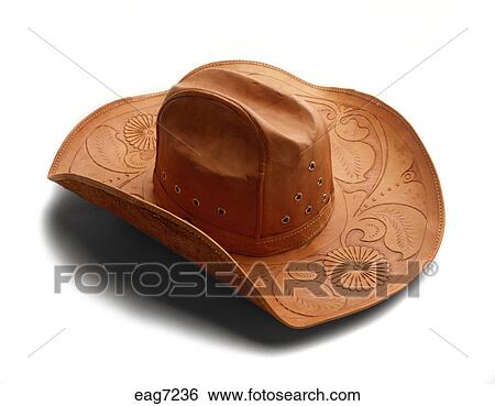 tooled leather hat