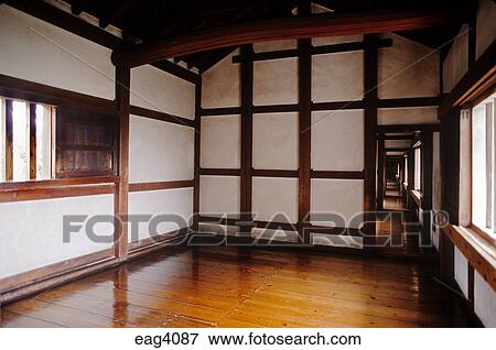 Interior Room Of Himeji Castle Which Was Constructed From