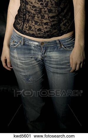 Young woman, midsection Stock Image | kwd5601 | Fotosearch