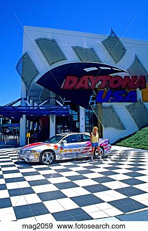 Stock Photograph Of People At Usa Sdway Museum Daytona Beach People At Usa Sdway Museum Daytona Beach Florida