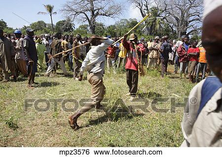 Mwaka Kogwa Celebration in Makunduchi, Zanzibar, Tanzania Stock ...