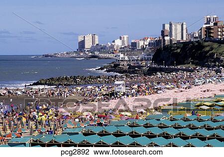 Stock Photo Of Argentina Mar Del Plata Beach Resort Pcg2892 Argentina Mar Del Plata Beach Resort