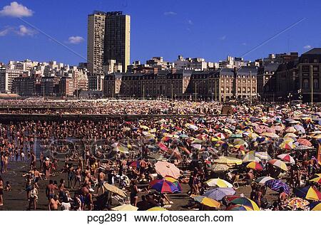 Stock Photography Of Argentina Mar Del Plata Beach Resort Pcg2891 Argentina Mar Del Plata Beach Resort