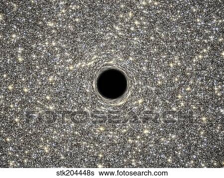 イラスト の A Supermassive ブラックホール 中央で の A 密集している Galaxy イラスト Stk4448s Fotosearch