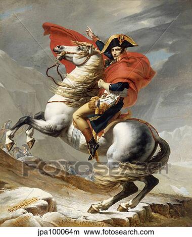 デジタル 元通りにされる ベクトル 絵 の ナポレオン Bonaparte 上に 彼の Horse イラスト Jpam Fotosearch