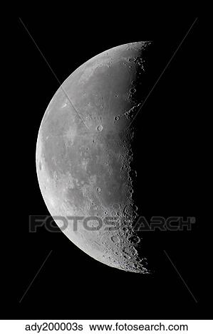 Stock Photograph - 23 day old waning moon.. Fotosearch