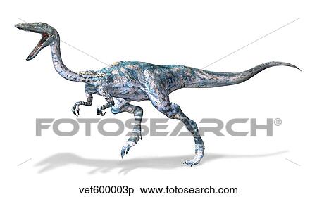 Stock Illustration - 3D rendering of a Coelophysis dinosaur.. Fotosearch