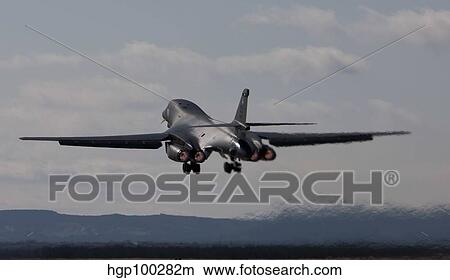 A B-1B Lancer takes off from Dyess Air Force Base, Texas. View Large Photo Image Picture - A B-1B Lancer takes off from Dyess Air Force Base, Texas.. Fotosearch