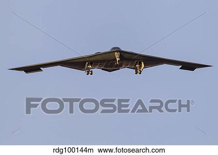 A B-2 Spirit of the U. S. Air Force prepares for landing. View Large Photo Image Picture - A B-2 Spirit of the U. S. Air Force prepares for landing.. Fotosearch
