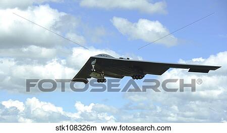 A B-2 Spirit prepares for landing. View Large Photo Image Picture - A B-2 Spirit prepares for landing.. Fotosearch