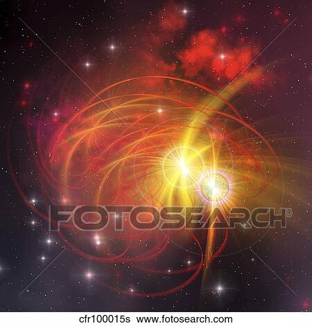 A binary star system. View Large Illustration Stock Illustration - A binary star system.. Fotosearch