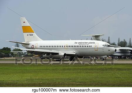 A Boeing 737-200 of the Indonesian Air Force. View Large Photo Image Picture - A Boeing 737-200 of the Indonesian Air Force.. Fotosearch