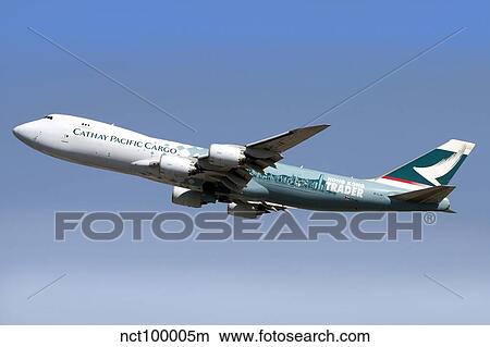 Picture - A Boeing 747-800 Cathay Pacific Cargo Hong Kong Trader.. Fotosearch
