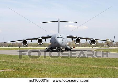 A Boeing C-17 Globemaster III of the Royal Air Force. View Large Photo Image Picture - A Boeing C-17 Globemaster III of the Royal Air Force.. Fotosearch